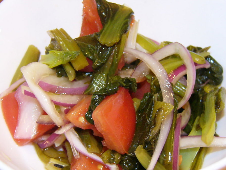簡単☆　小松菜と色々野菜のさっぱりサラダの画像