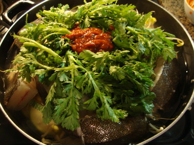 簡単！韓国彼直伝カレイのぴり辛スープの写真