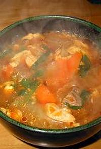 キムチのピリ辛スープ