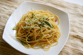 じゃこと水菜のパスタ
