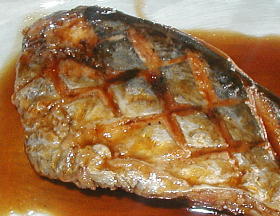 ソーダガツオの照り焼き風