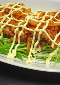 焼肉、中華に添えて☆水菜とキムチのサラダ