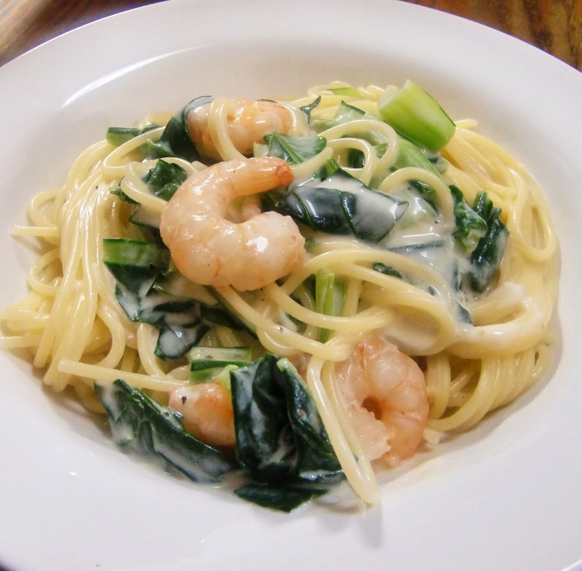 オリーブ園のエビのパスタのレシピ (模倣品)