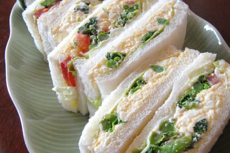 春色 卵たっぷり菜の花サンドイッチ レシピ 作り方 By こよっこよ クックパッド 簡単おいしいみんなのレシピが370万品