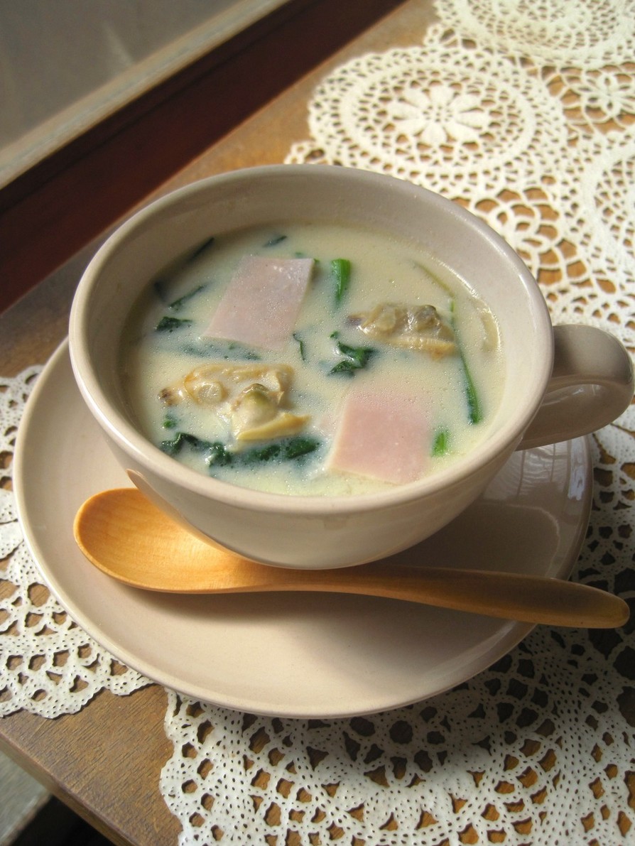 豆乳あさりクリームスープ♡の画像