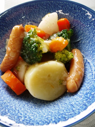 滋賀伝統野菜を使った根菜ポトフの餡掛けの写真