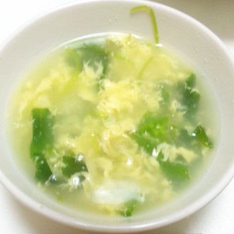 三つ葉と卵の簡単スープ