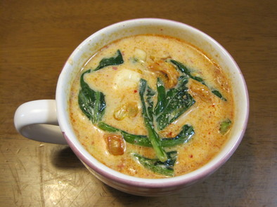 簡単チゲ☆豆乳キムチ豆腐スープの写真