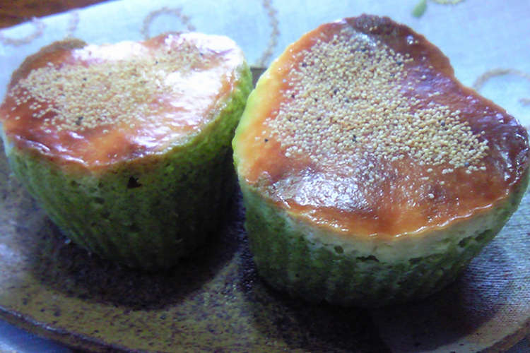 抹茶withチーズの可愛いマフィン レシピ 作り方 By 愛 Wanna 美 クックパッド