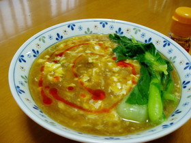 簡単★インスタントラーメンで酸辣湯風