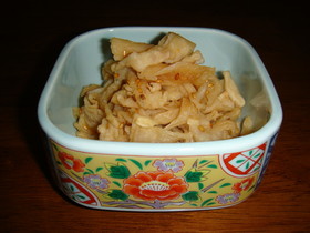 レンジで超簡単♪切り干し大根でメンマ✿