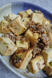 高野豆腐と豚肉の炒め物