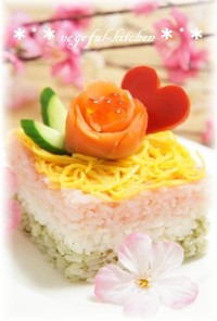 ひな祭り簡単ひし餅ちらし寿司❀カップ寿司