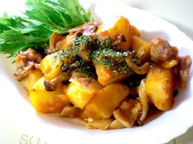 ✿鶏肉とじゃが芋のケチャップ甘辛炒め✿