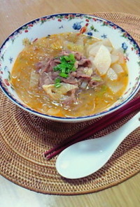 すぐできる♫ピリ辛春雨スープ