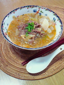 すぐできる♫ピリ辛春雨スープの画像