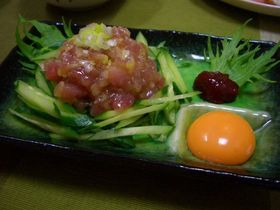 ネギトロの塩ユッケ!!