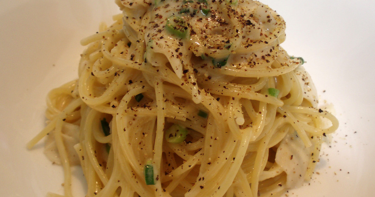 酒盗のクリームパスタ レシピ 作り方 By Laugh0305 クックパッド