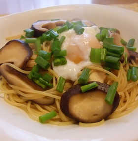 しいたけのバター醤油スパゲティ
