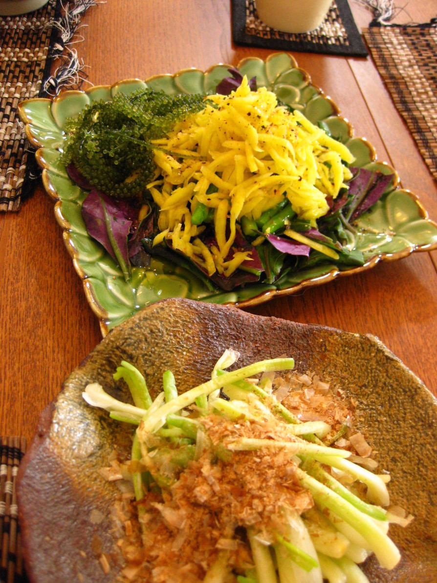 沖縄の島人参とハンダマのシンプルサラダの画像