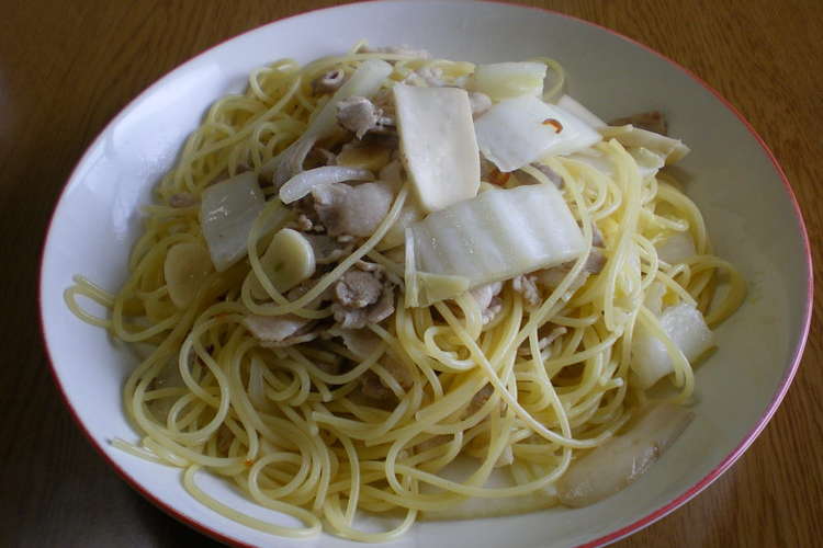 白菜 エリンギ 豚肉のパスタ レシピ 作り方 By ベアベアベアベア クックパッド 簡単おいしいみんなのレシピが353万品