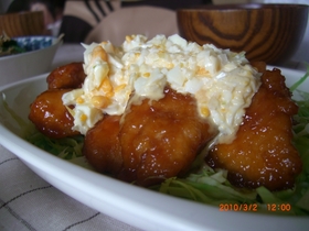 唐揚げを使って・・・チキン南蛮風☆