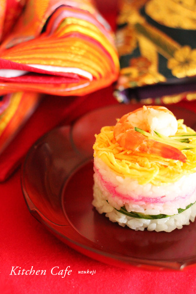 ひな祭りに♪ちらし寿司のミルフィーユの画像
