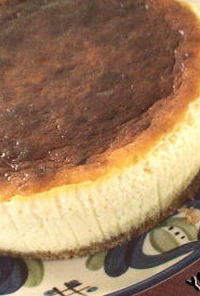 水切りヨーグルトで濃厚チーズケーキ