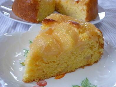 ノンオイル♡桃のヨーグルトケーキの写真