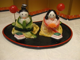 ひな祭り お雛様お内裏様 デコおにぎり