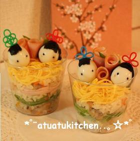 ひなまつりに❤カップちらし寿司