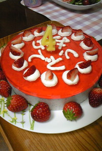 ♡苺の季節♡苺ムース&ゼリーのケーキ