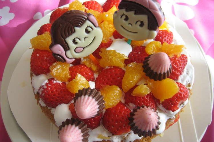 デコレーションケーキは棒付きチョコで レシピ 作り方 By せいままま クックパッド
