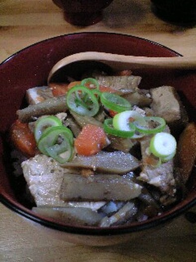 圧力鍋で簡単サッパリ肉豆腐丼の写真