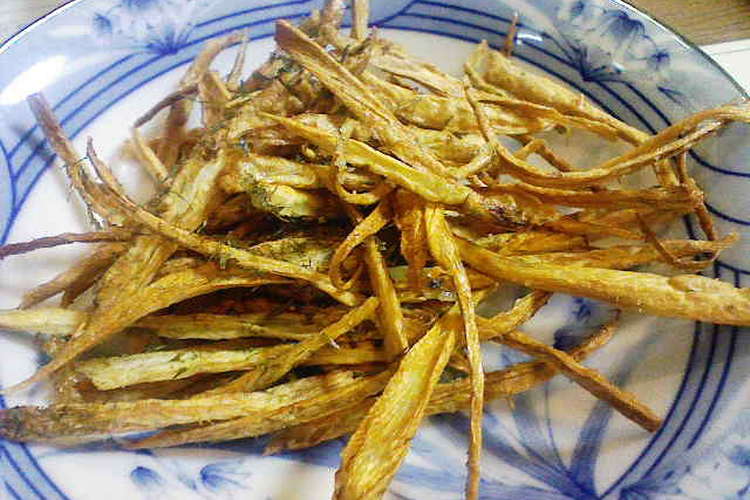 ゴボウささがきの素揚げ ごぼうチップ レシピ 作り方 By Ryo0812 クックパッド 簡単おいしいみんなのレシピが360万品