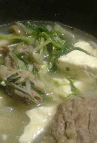 朝食用　牛肉と水菜のスープ