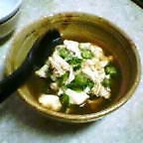 オクラと豆腐のあんかけ風