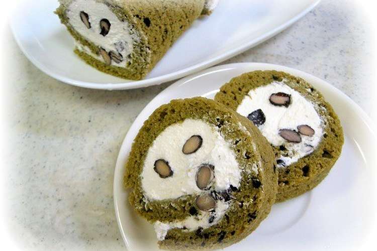 米粉のロールケーキ 抹茶 黒豆 レシピ 作り方 By Yushuryo クックパッド 簡単おいしいみんなのレシピが356万品