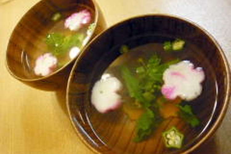 菜の花と麩のお吸い物 レシピ 作り方 By Biwacojune クックパッド 簡単おいしいみんなのレシピが370万品