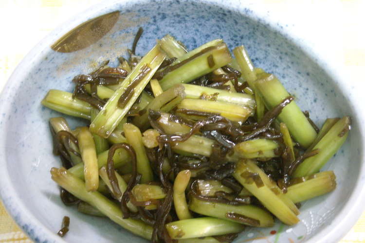 簡単 ワサビの茎の塩昆布漬 レシピ 作り方 By まりんっこ クックパッド