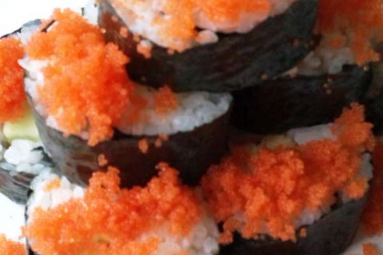 こぼれトビコの太巻き寿司 レシピ 作り方 By Yoppy クックパッド 簡単おいしいみんなのレシピが376万品