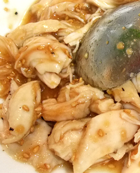 電子レンジdeささみ棒棒鶏のおつまみ