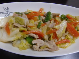 チンジャオロース風野菜炒め