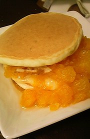 卵なし★牛乳なし★リンゴホットケーキ♪の写真