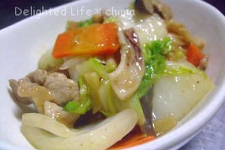 豚とイカと野菜 塩あんかけ炒め レシピ 作り方 By Chima クックパッド 簡単おいしいみんなのレシピが350万品