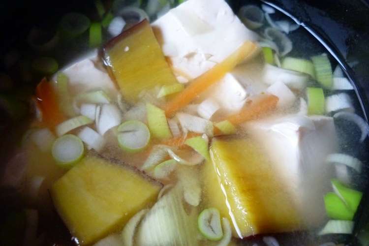 さつまいもと豆腐のお味噌汁 レシピ 作り方 By Erina クックパッド