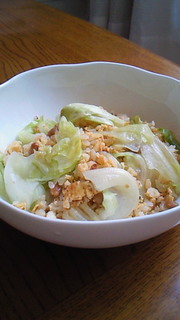 フワッとパラパラ!レタス納豆チャーハンの写真