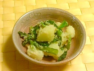 ポテトと小松菜の明太子炒めの画像