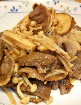 牛肉とえのきのオイスターソース炒め