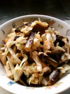なすとキャベツの中華風おひたし